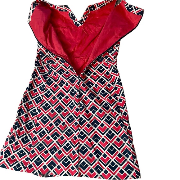 GAP Size 10 Pink White & Blue Geometric Dress - Picture 9 of 14